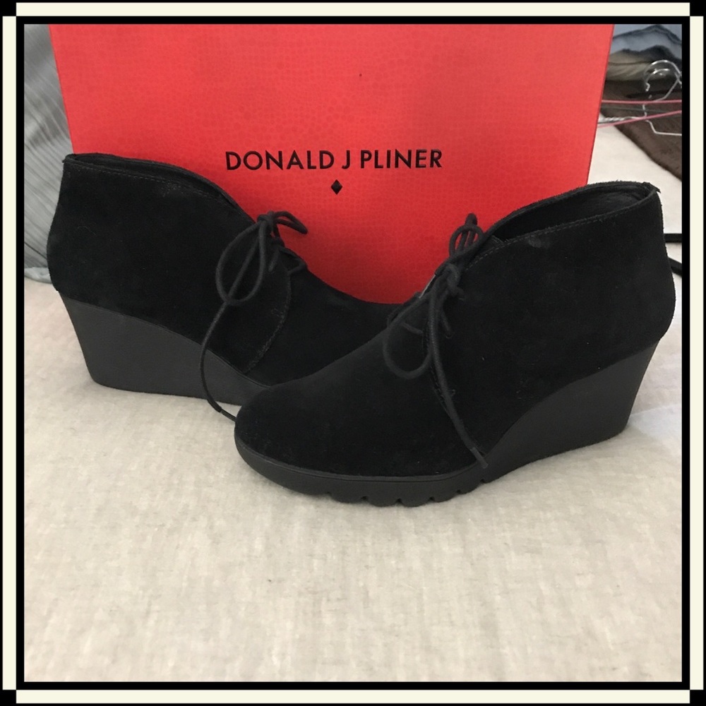 Donald J. Pliner Black Maka Suede Ankle Booties